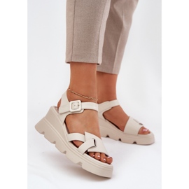 ARTIKER Sandali in pelle femminile per l'antico artistirista 54C1624 beige 2
