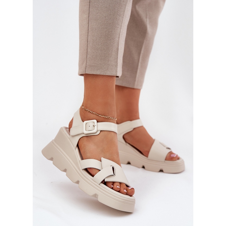 ARTIKER Sandali in pelle femminile per l'antico artistirista 54C1624 beige 2