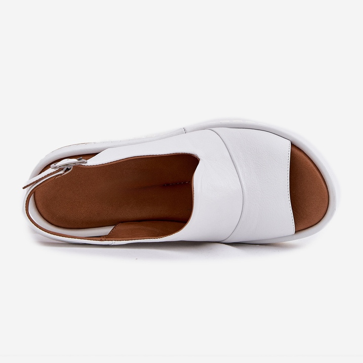 ARTIKER Sandali in pelle da donna per un cuneo artker 56c0918 bianco 1