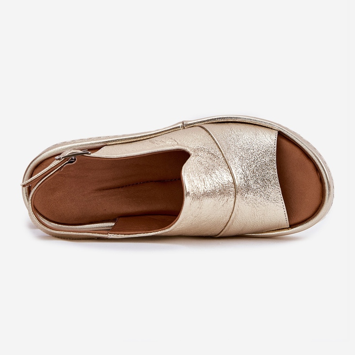 ARTIKER Sandali in pelle da donna per un cuneo artker 56c0920 oro d'oro 2