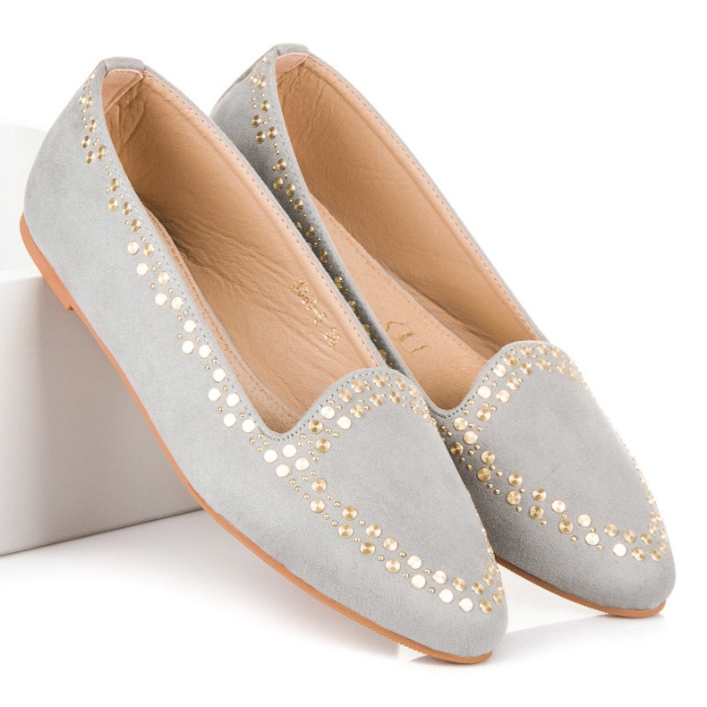 Vices Ballerine in camoscio grigio 1