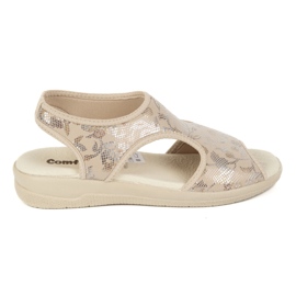 Vriston Scarpe da donna sandali flessibili comfoot emma beige brillante senza 2