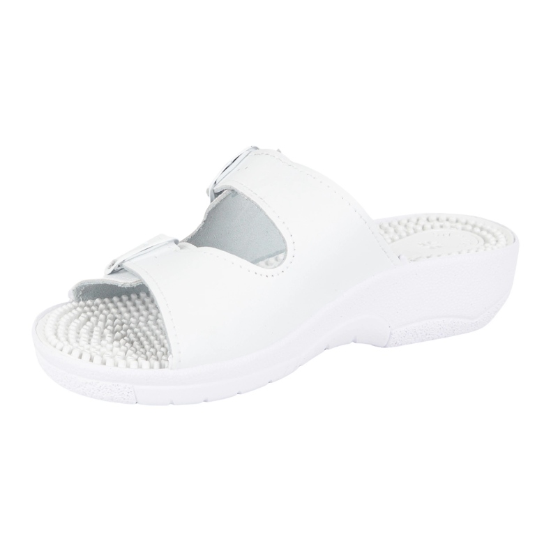 Vriston Scarpe da donna a lembi regolabili fakirki massaggio con picchi nadia bianco 2