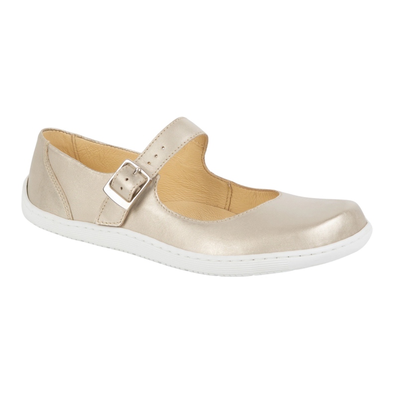 Barefoot Women's Ballerinas Olivier 1286 - Scarpe in pelle con fibbia dorata d'oro 1
