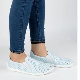 Olivier Scarpe da donna a piedi nudi da donna Openwork minimalista Sluned 1308Pol Blue 1