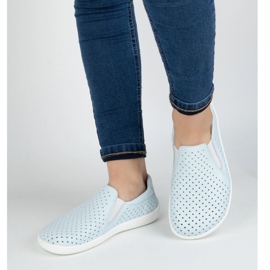 Olivier Scarpe da donna a piedi nudi da donna Openwork minimalista Sluned 1308Pol Blue 2
