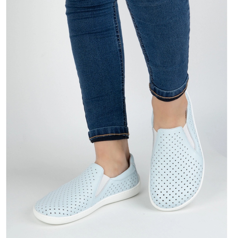 Olivier Scarpe da donna a piedi nudi da donna Openwork minimalista Sluned 1308Pol Blue 2