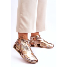 Maciejka Stivali in Pelle Leggera 03426-42 Oro d'oro 1