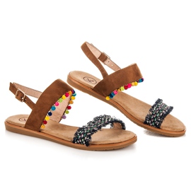 Kylie Sandali bassi con fibbia multicolore 1