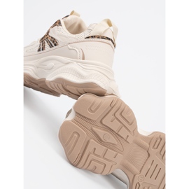 Sneaker femminili su una sola suola di leopardo beige 2