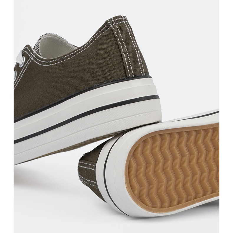 Sneaker verde scuro delle donne 1