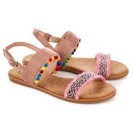 Kylie Sandali bassi con fibbia multicolore 1