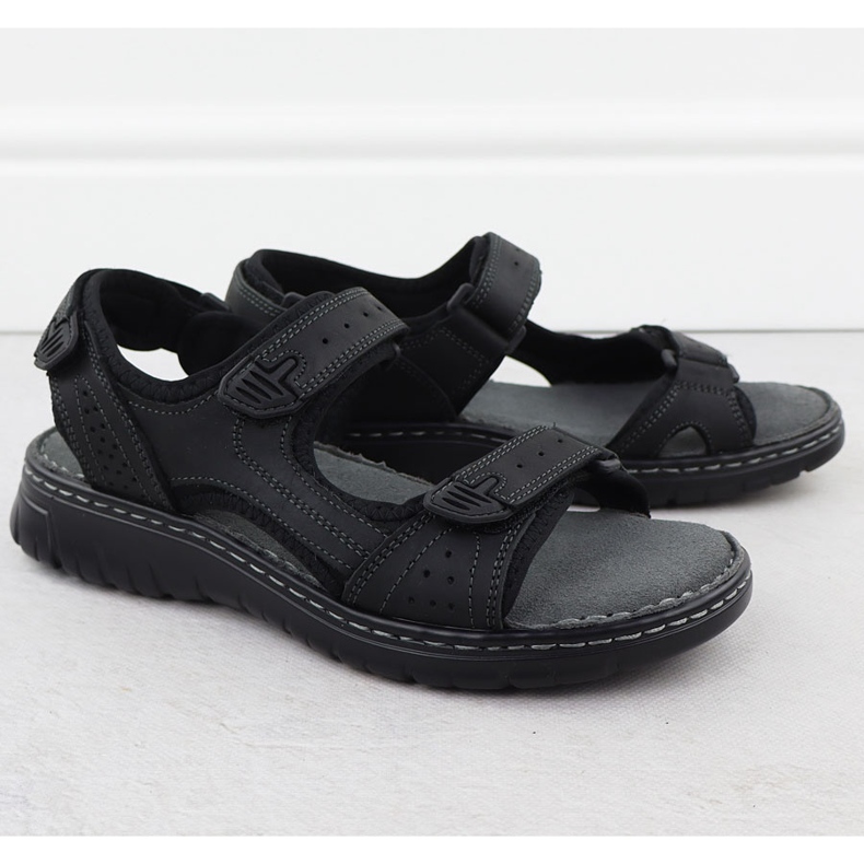 Black McKeylor 95320 Sandali in pelle nero 1