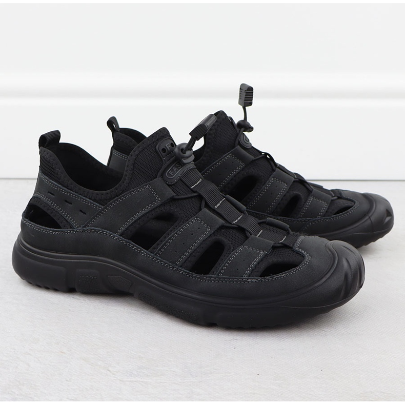 Openwork Black T.sokolski L25-382 Scarpe in pelle maschile nero 1