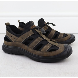 Scarpe in pelle maschile marrone openwork T.Sokolski L25-382 1
