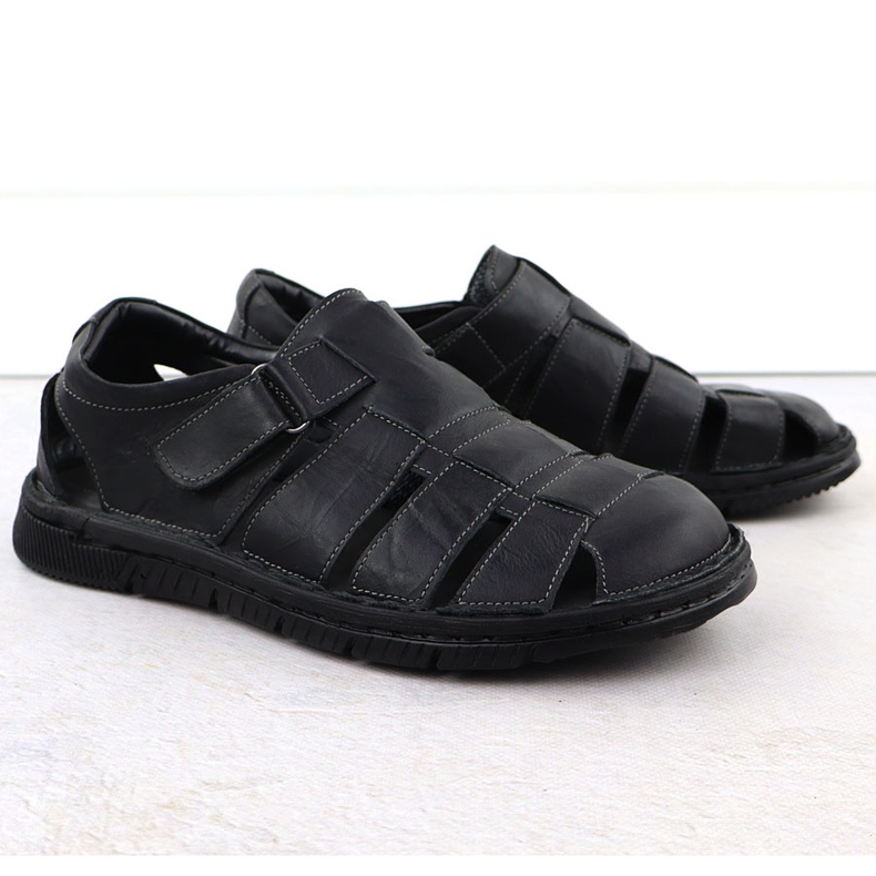 Scarpe da lavoro per uomini in pelle Black T.Sokolski 1806 nero 1