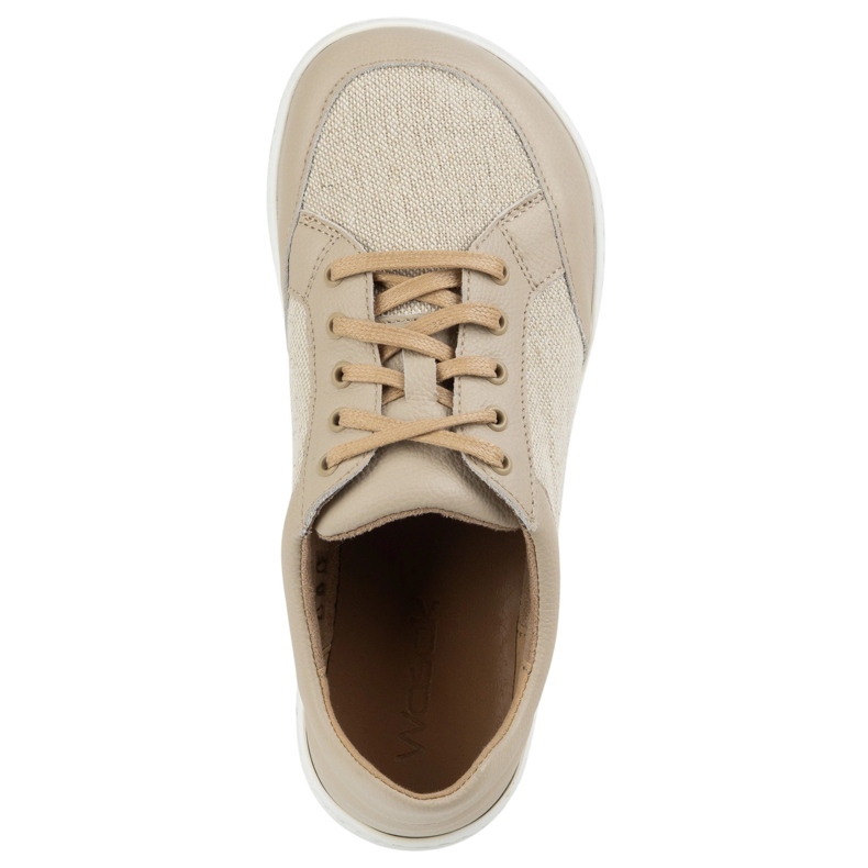 WASAK Scarpe da donna in pelle minimalista a piedi nudi len 0772w ecru beige 2