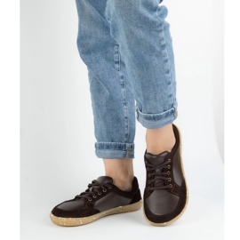 Scarpe da donna in pelle scalza marrone 0772w wasak - calzature naturali minimaliste 1