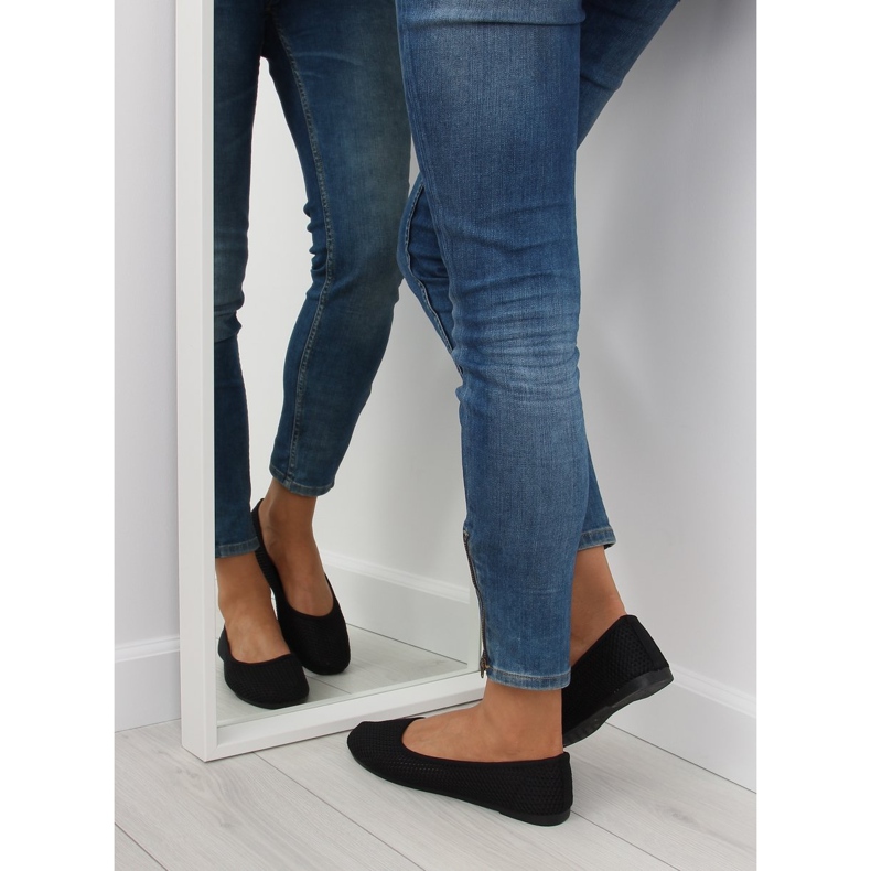 Ballerine in rete nera JX56 nere nero 2