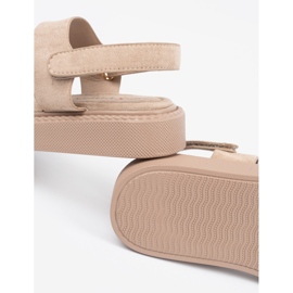 Seastar Sandali beige sulla piattaforma con ritagli 1