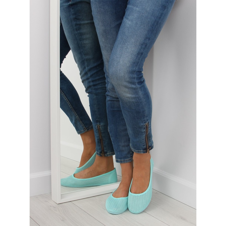 Ballerine in rete menta JX56 L.GREEN verde 1