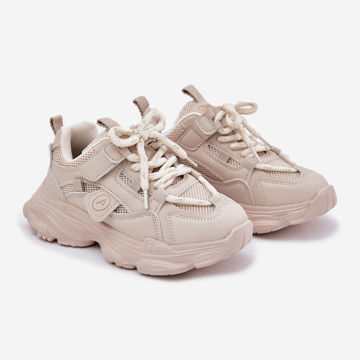 Inna Sneaker per bambini sulla piattaforma beige 1