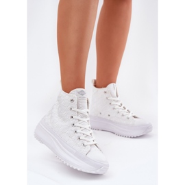 Sneaker femminili alte Lee Cooper LCW-25-31-3461L White bianco 2