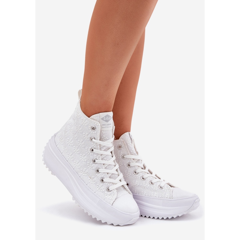 Sneaker femminili alte Lee Cooper LCW-25-31-3461L White bianca 1