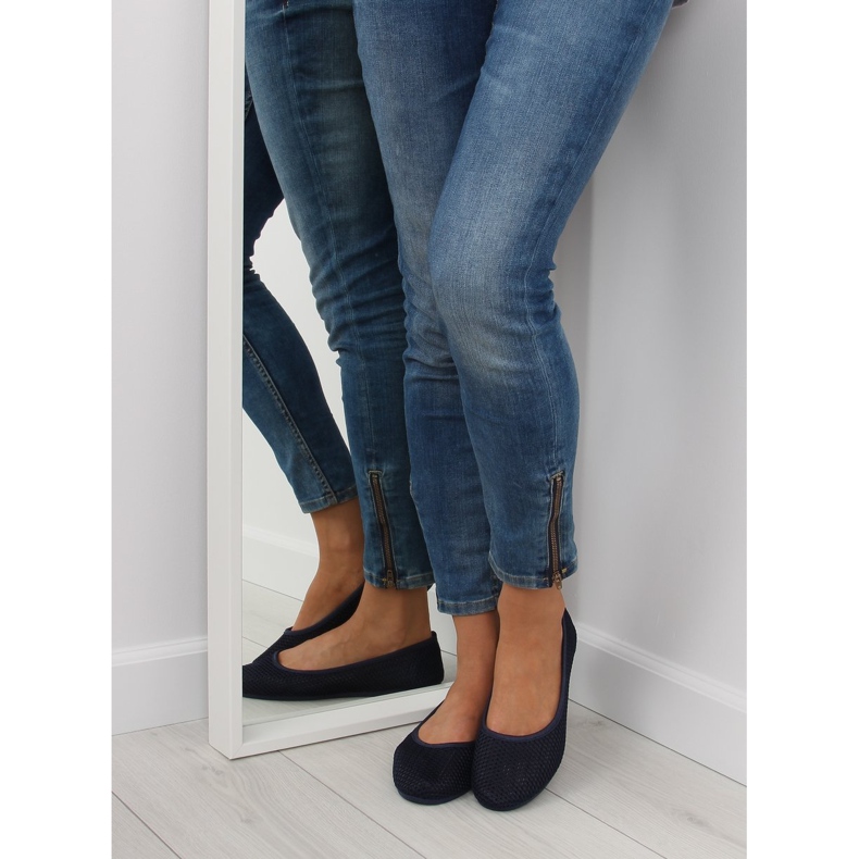 Ballerine in rete blu navy 1