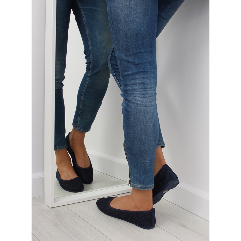 Ballerine in rete blu navy 2