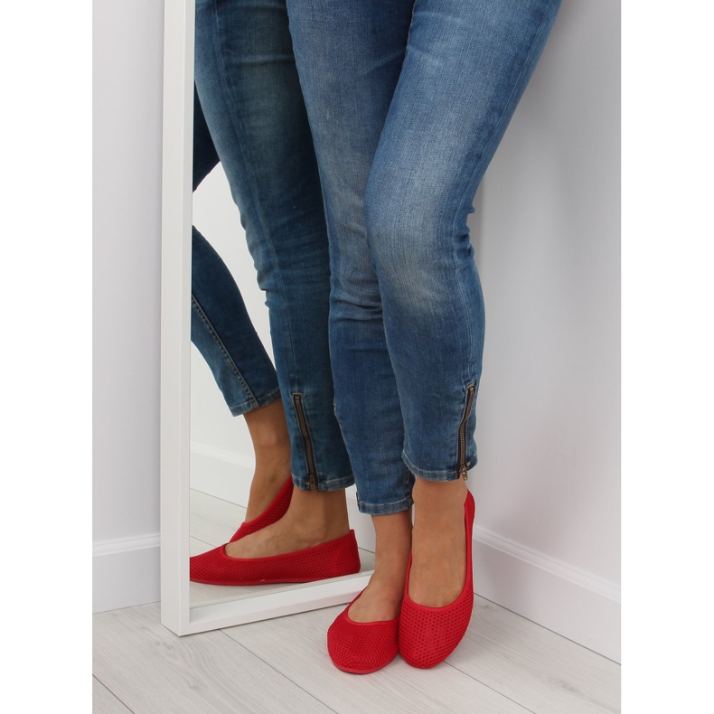 Ballerine in rete rossa JX56 Rosse rosso 1