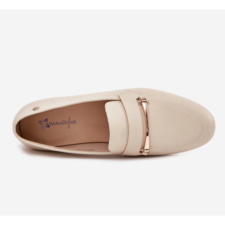 Scarpe in pelle da donna Maciejka K6809-04 beige 2
