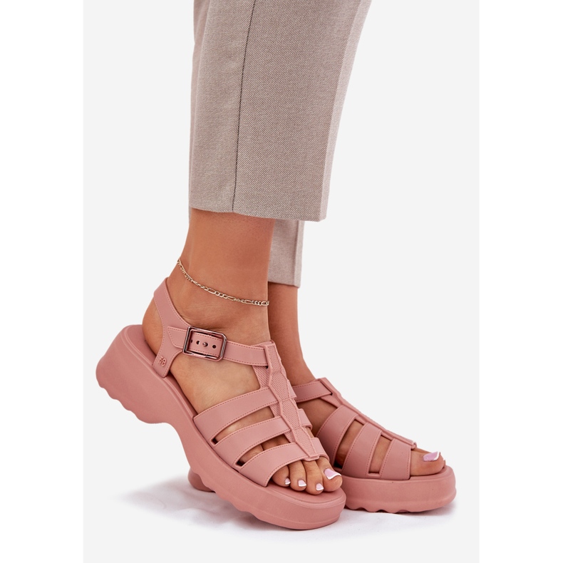 Sandali femminili fragranti Zaxy RR285116 Posa sporca rosa 1