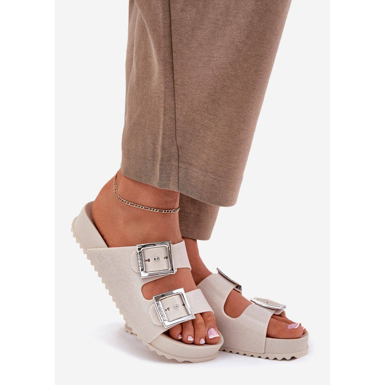 Fraghi da donne profumati con fibbie e glitter Zaxy RR285056 beige 1