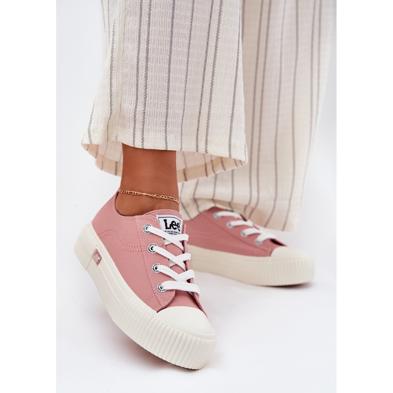 Sneaker femminili sulla piattaforma Lee Isla C Women Low 50251001 Pink rosa 2