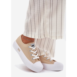 Sneaker femminili sulla piattaforma Lee Isla C Women Low 50251001 Beige 1