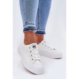 Sneaker femminili sulla piattaforma Lee Isla C Women Low 50251001 White bianco 2