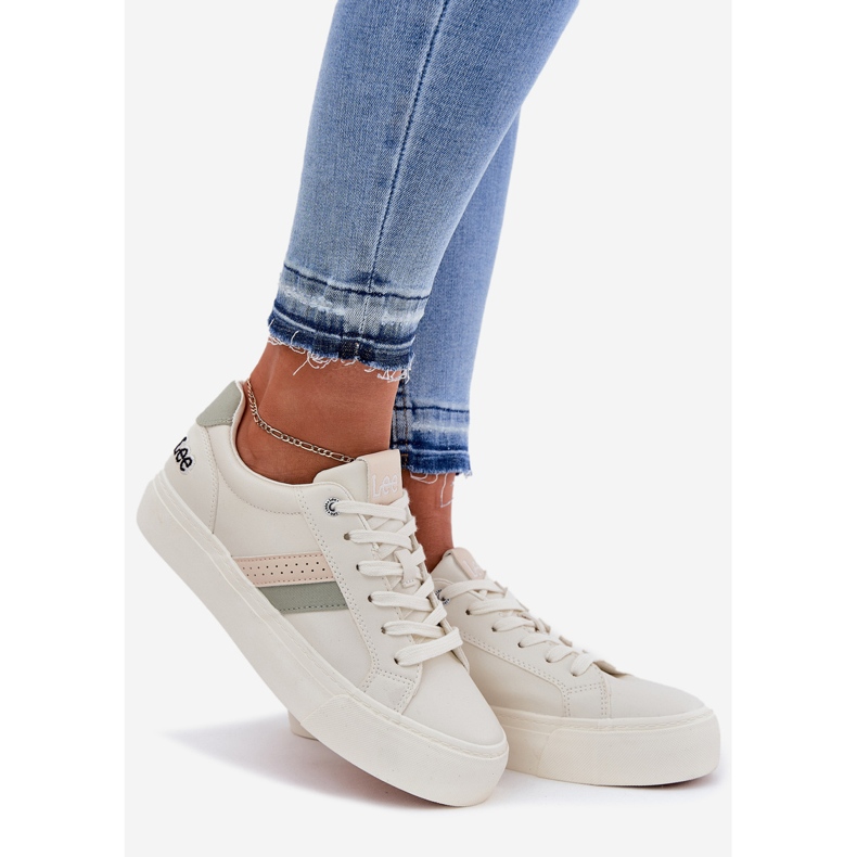 Sneaker da donna Lee Layla Donne Low 50251003 White esteso bianca 1