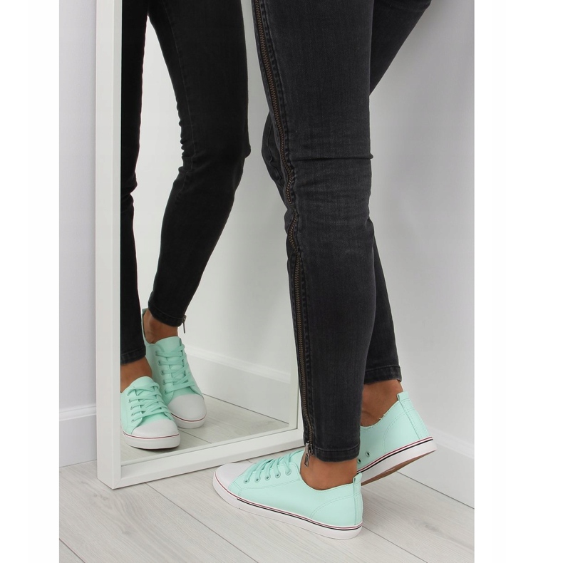 Sneakers da donna verde acquamarina XL01p L.GREEN 1