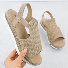 EVento Sandali femminili su una piattaforma Slippato con beige 8828 beige 1