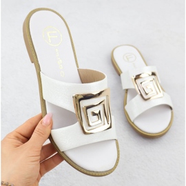 Infradito da donna con decorazione bianca filippo ds3703 bianco 1