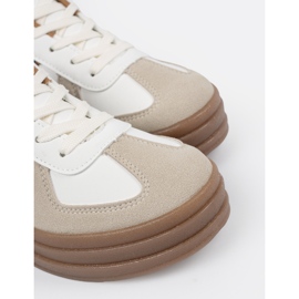 Shelvt Scarpe sportive femminili più spesse bianco 1