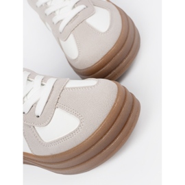 Shelvt Scarpe sportive femminili più spesse bianca 1