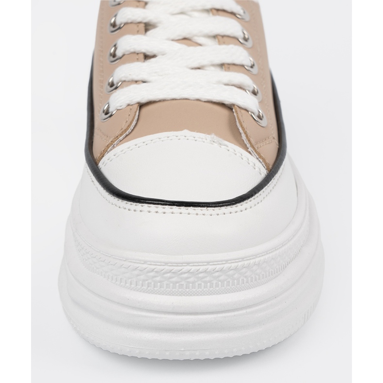Shelvt Sneakers beige sulla piattaforma 2