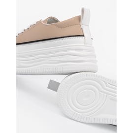 Shelvt Sneakers beige sulla piattaforma 1