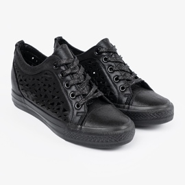 Shelvt Openwork Wear's Cseaker's Sneaker nero 2