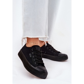 Sneaker materiali da donna sulla piattaforma nera di Big Star RR274775 nero 2
