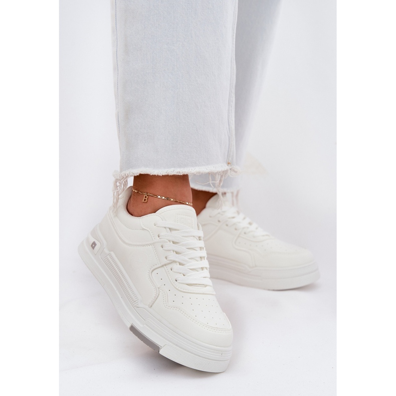 Sneaker da donne a bassa star Big Star RR274A310 Sistema bianco hi-poli. 2
