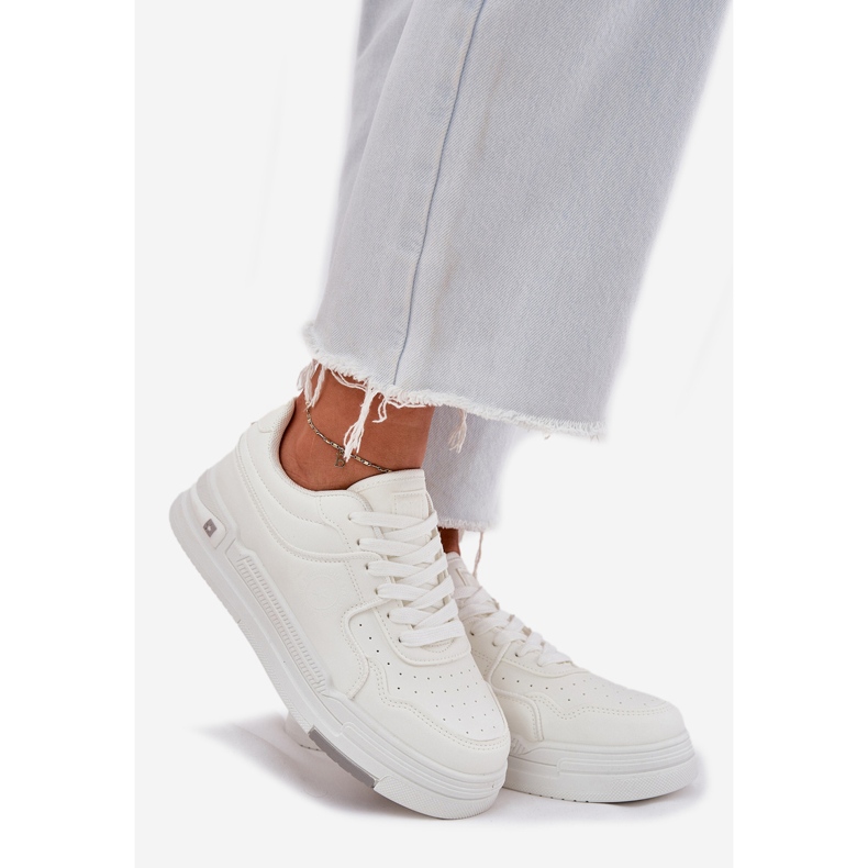 Sneaker da donne a bassa star Big Star RR274A310 Sistema bianco hi-poli. 1