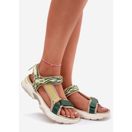 Sandali in velcro femminile D.Franklin DFSH406003 Green verde 1
